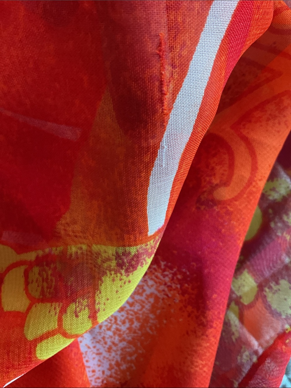 Symphony Patterned Scarf/Cover Up - Picture 7 of 8